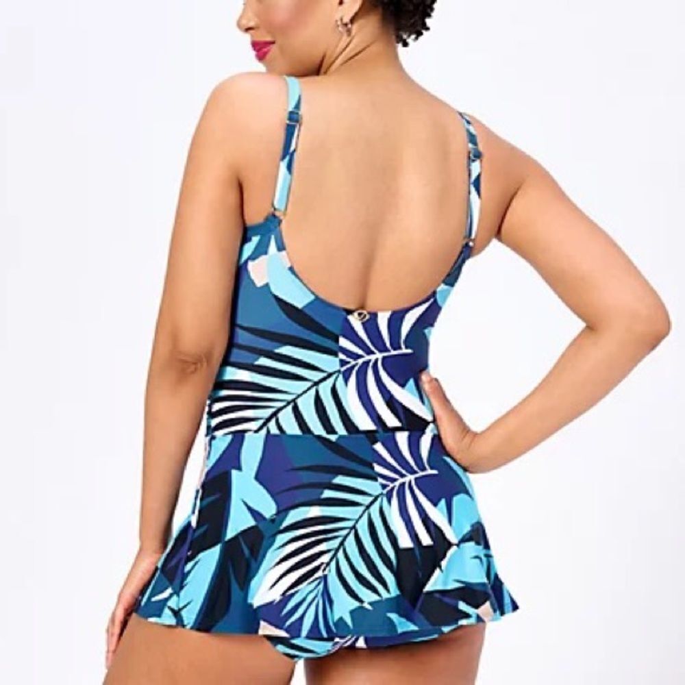 Jantzen Flirty Wrap Front Swim Dress - Picture 2 of 3